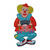 NEU Wand-Deko Clown, Akkordeon, 1 Stk. Ca. 47cm