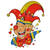 NEU Wand-Deko Karnevals-Clown Prinz, ca. 60cm