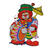 NEU Wand-Deko Karnevals-Clown mit Trommel, ca. 60cm