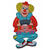 NEU Wand-Deko Karnevals-Clown mit Quetsche, ca. 100x55cm