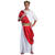 NEU Herren-Kostüm Cäsar, rot-weiße Toga mit Schärpe und Gürtel, Gr. 48-50