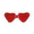 NEU Brille mit Herzglsern und Brillies, rot