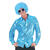 NEU Herren-Kostm Disco Hemd Blau, Gre 48-50