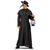NEU Herren-Kostüm Mantel Pest-Doktor, schwarz mit Hut, Gr. 48-50 Bild 2