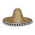 NEU Mexikanischer Hut / Sombrero mit Bommeln, Durchmesser 60 cm, Natur