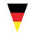 NEU Wimpelkette Deutschland / schwarz-rot-gold, 5m