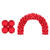 SALE Folienballons 4er, rund, rot, 10 Stk., 43cm Bild 2