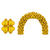 SALE Folienballons 4er, Herz, gold, 10 Stk., 43cm Bild 2