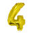 NEU Mini-Folienballon am Papierstbchen, Zahl 4, gold, ca. 40cm - Ziffer 4
