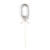 NEU Kuchen / Cake-Topper Mini Ziffer am Stab, 9 cm, Zahl 0, silber, Stab ca. 15cm