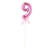 NEU Kuchen / Cake-Topper Mini Ziffer am Stab, 9 cm, Zahl 9, pink, Stab ca. 15cm - Zahl 9