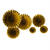 NEU Deko-Fcher-Set Gold, mit 6 Stck, verschiedene Gren
