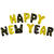 NEU Folienballon-Set Happy New Year, schwarz-gold, ca. 40cm hoch