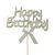 NEU Kuchen / Cake-Topper Happy Birthday, silber, 20 x 12 cm - Happy Birthday