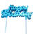 NEU Geburtstagskerze Happy Birthday mit zwei Stben, 8 x 4 cm, Blau - Happy Birthday