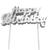 NEU Geburtstagskerze Happy Birthday mit zwei Stben, 8 x 4 cm, Silber - Happy Birthday