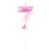 NEU Geburtstagskerze Ziffer am Stab, 5 cm, Facettenoptik, Zahl 7, pink - Zahl 7