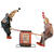 Dekofigur Wippe mit 2 Clowns, Animatronik mit Bewegung, Sound und Licht, ca. 125x31x90cm