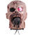 Dekofigur Zombie-Kopf mit Ratte, Animatronik mit Bewegung, Sound und Licht, ca. 18x20x25cm