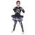 NEU Kinder-Kostüm Skelett-Kleid Suzy, mit Knochenaufdruck und Tüllrock, Gr. 140 - Größe 140