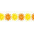 Girlande Sonne gelb/orange, 3 m