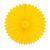 Deko-F�cher / Rosette, ca. � 60 cm, schwer entflammbar, Gelb - Gelb