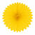 Deko-F�cher / Rosette, � 35 cm, schwer entflammbar, Gelb - Gelb