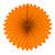 Deko-F�cher / Rosette, � 35 cm, schwer entflammbar, Orange - Orange