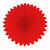 Deko-F�cher / Rosette, � 35 cm, schwer entflammbar, Rot - Rot