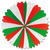 Deko-Fächer Italien rot-weiß-grün, ø 60cm