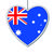 Deko-Hnger Australien Herz, 30 cm