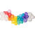 NEU Ballon-Girlanden-Set Rainbow, 67 Teile inkl. Ballonband fr 200cm Ballongirlande