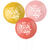 NEU Latex-Riesen-Luftballons Retro-Vibes pink-rot, 80cm Durchmesser, 3 Stck, Aufdruck: Happy Birthday - Aufdruck Happy Birthday Riesenballon