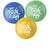 NEU Latex-Riesen-Luftballons Retro-Vibes blau-grn, 80cm Durchmesser, 3 Stck, Aufdruck: Happy Birthday - Aufdruck Happy Birthday Riesenballons2