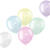 NEU Latex-Luftballons Pastel-Vibes bunt, 33cm Durchmesser, 6 Stck, Aufdruck: Happy 7th B-Day - Aufdruck Happy 7th B-Day