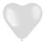 NEU Latex-Luftballons in Herzform, 25cm, weiß, 8 Stück, Herzballons - Weiß