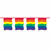 Fahnenkette Regenbogen, 10 m - Fahnenkette Regenbogen 10m