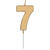 NEU Geburtstags-Kerze Zahl 7, ca. 5cm, gold, Zahlenkerze - Ziffer: 7