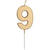 NEU Geburtstags-Kerze Zahl 9, ca. 5cm, gold, Zahlenkerze - Ziffer: 9