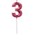 NEU Geburtstags-Kerze Glamour Vibes, Zahl 3, ca. 7cm, rot, Zahlenkerze - Ziffer: 3