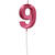 NEU Geburtstags-Kerze Glamour Vibes, Zahl 9, ca. 7cm, rot, Zahlenkerze - Ziffer: 9