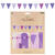 NEU Wimpelkette Posh Purple, 6m lang, mit Wimpeln in Lila-Violett-Tnen, Wimpel 17x21cm, aus FSC-Papier - Posh Purple