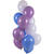 NEU Premium-Latex-Luftballons Blau-Lila-Grau, 33cm, 12 Stk.