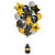 SALE Ballonset Helium & Ballons Silvester, Schwarz, Gold & Silber
