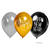 SALE Ballonset Helium & Ballons Silvester, Schwarz, Gold & Silber Bild 3