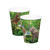 Becher, recycelbar aus Pappe, Safari Party, ca. 250 ml, 8 Stück - Becher