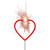 Wunderkerze Herzform, rot, 30 cm
