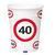 Becher, recycelbar aus Pappe, Verkehrsschild 40, 350 ml, 8 Stck - Becher