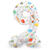NEU Folienballon Mini Zahl 9, mit Standfuss und buntem Party-Design, ca. 40cm, Zahlenballon - Ziffer: 9