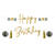 NEU Buchstabengirlande Happy Birthday Golden Dawn mit Quasten und Wabenbllen, 2 Ketten  150cm, gold